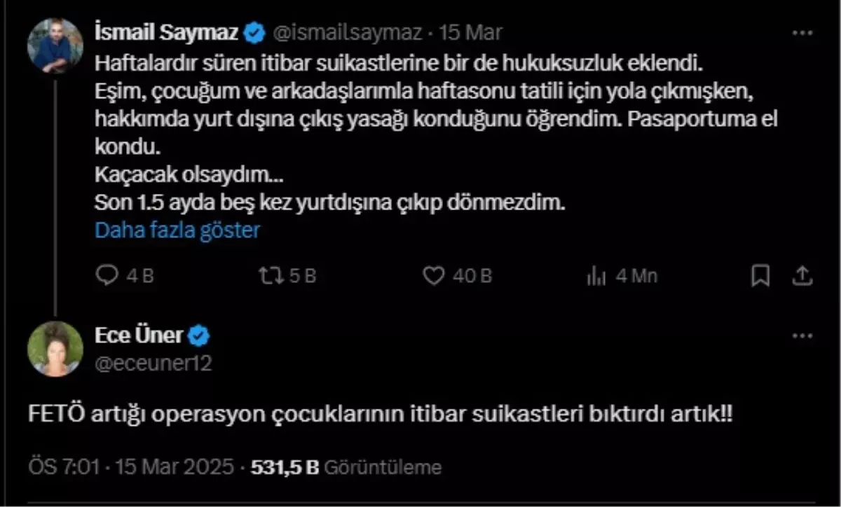Sunucu Ece Üner polis eşliğinde ifadeye götürüldü