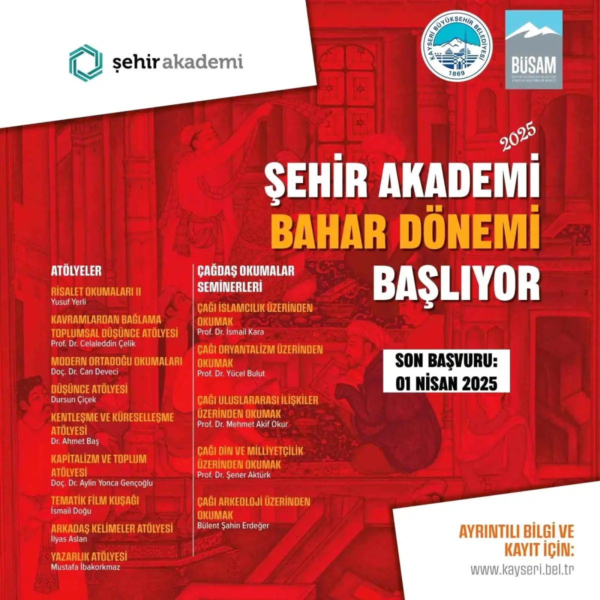 Kayseri Şehir Akademi 2025 Bahar Dönemi Kayıtları Başladı