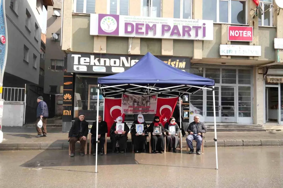 Muş\'ta Anne-Babaların Evlat Nöbeti