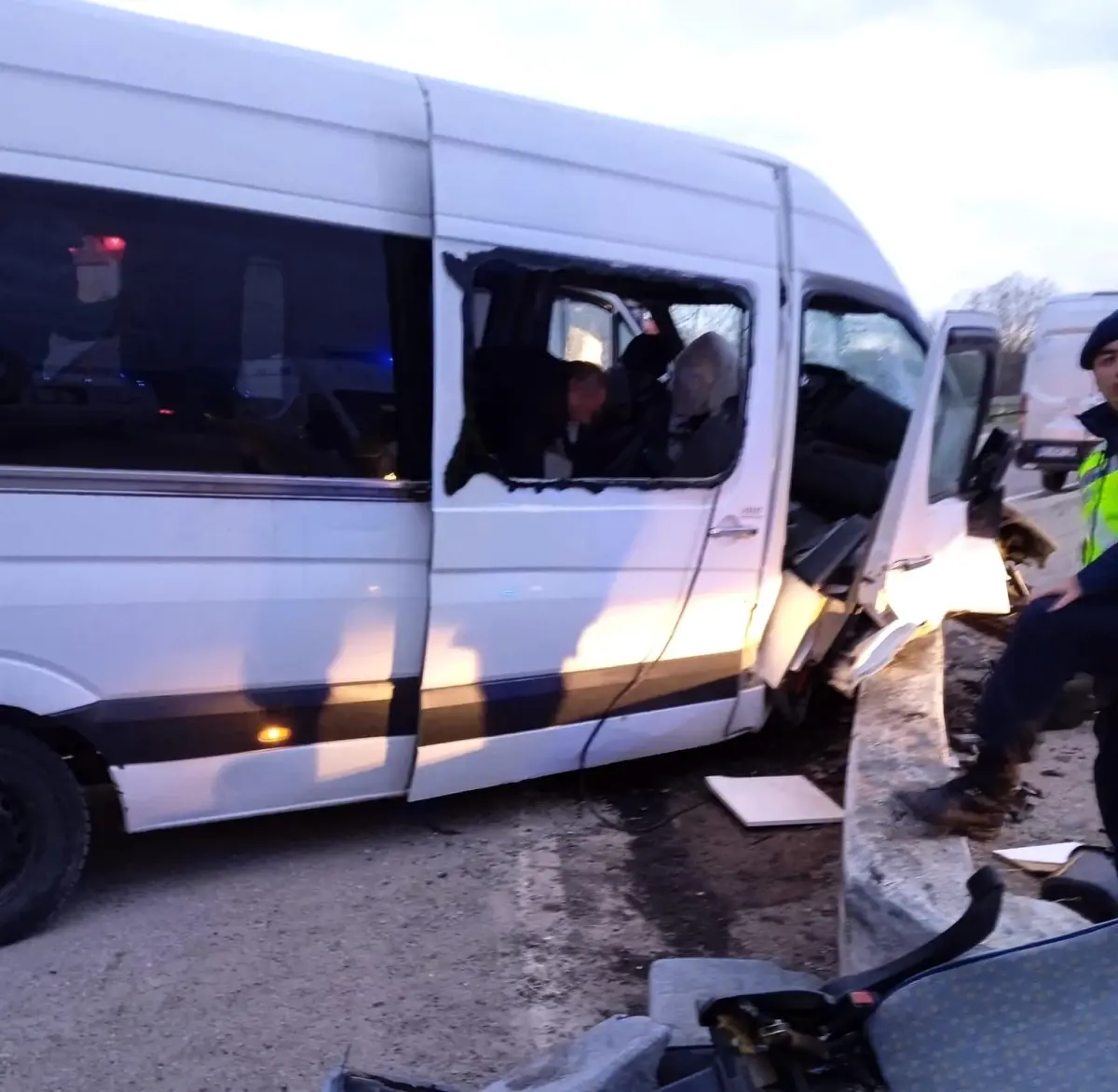 Tokat\'ta İşçi Servisi Kaza Yaptı: 21 Yaralı