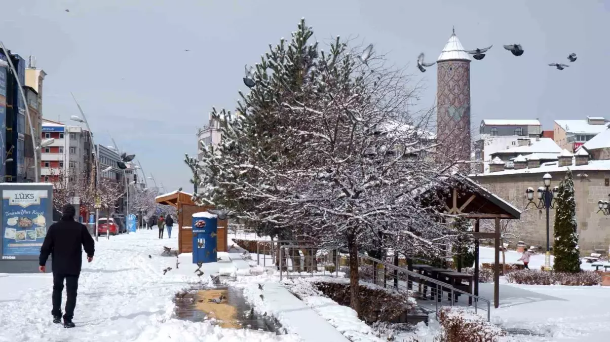 Erzurum\'da Yoğun Kar Yağışı Hayatı Olumsuz Etkiliyor