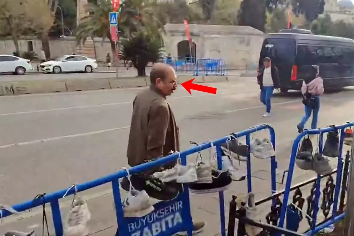 Saraçhane\'de ilginç görüntü! Manzarayı görenler şaşkınlığını gizleyemedi