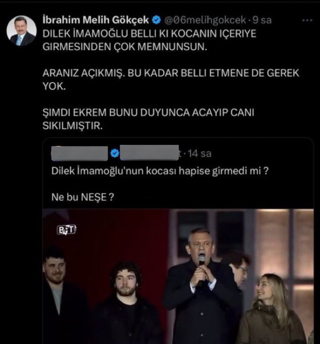 İmamoğlu'ndan eşi ve Erdoğan'ın annesiyle ilgili hakaretlere tepki