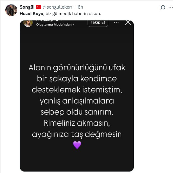 Yüzü olduğu marka üzerinden siyaset yapmaya kalkan Hazal Kaya linç yedi