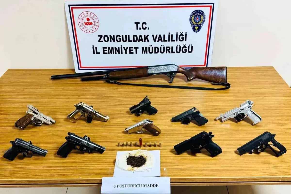 Zonguldak\'ta Silah ve Uyuşturucu Operasyonu