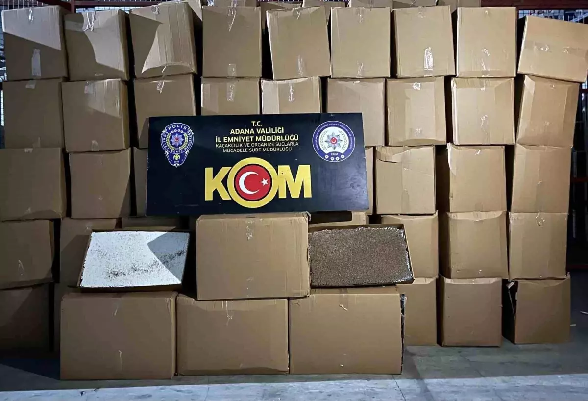 Adana\'da 14 Milyon TL\'lik Sigara Baskını