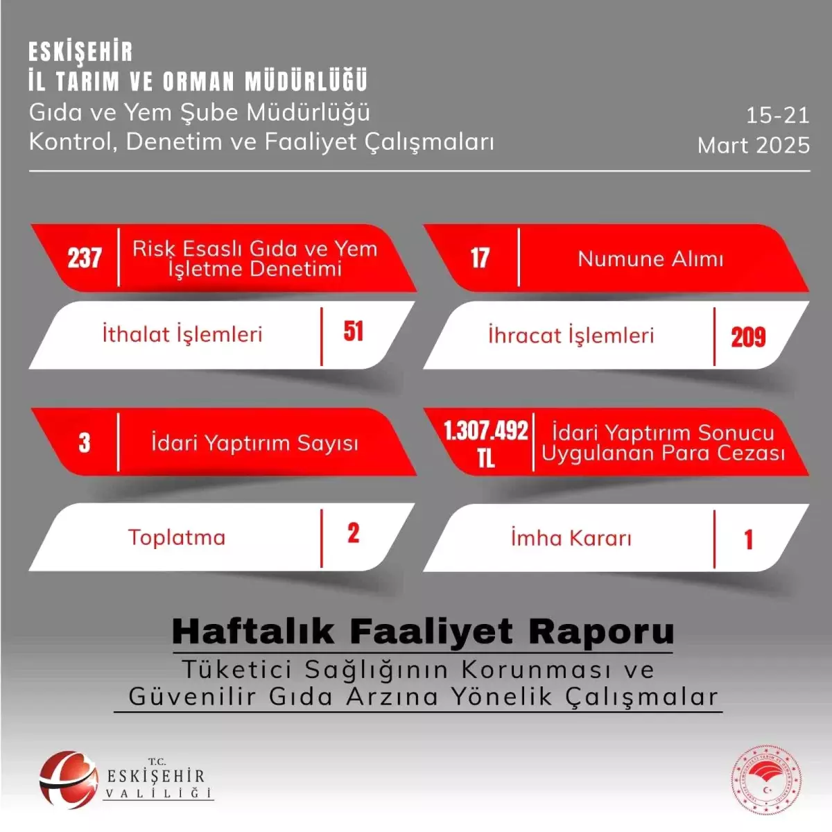 Eskişehir\'de Gıda Denetimleri Tamamlandı