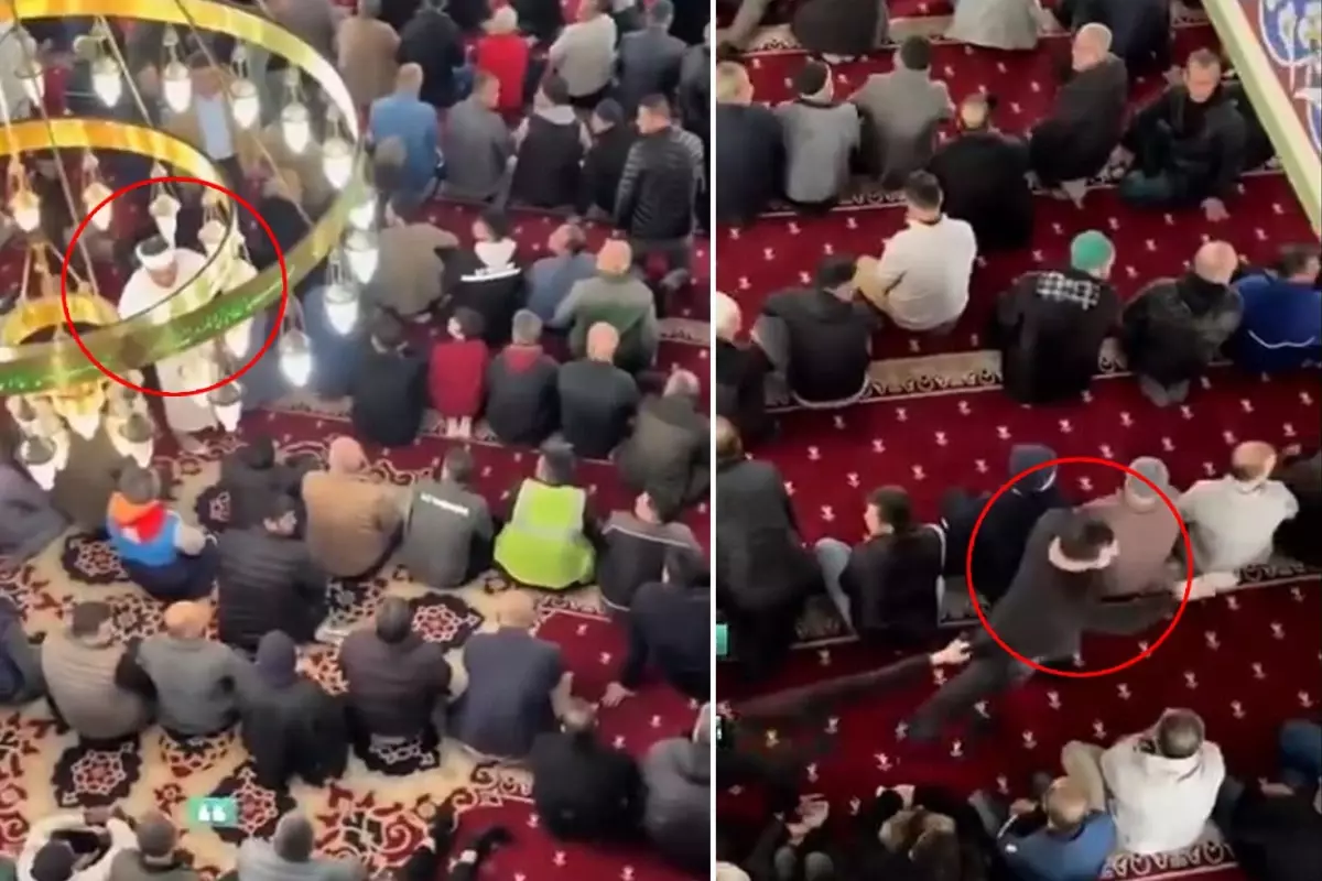 Camide siyasi tartışma! İmam araya girmek zorunda kaldı