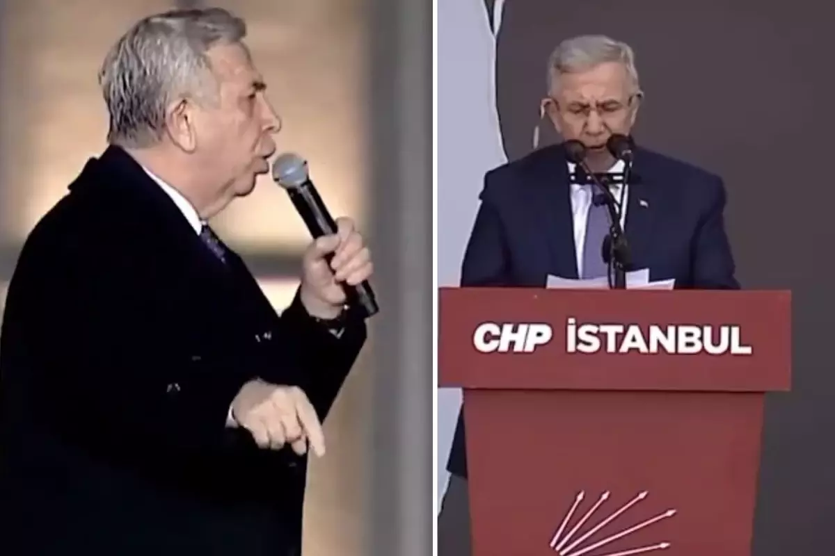 Mansur Yavaş, CHP\'nin Maltepe mitinginde sahneye temkinli çıktı
