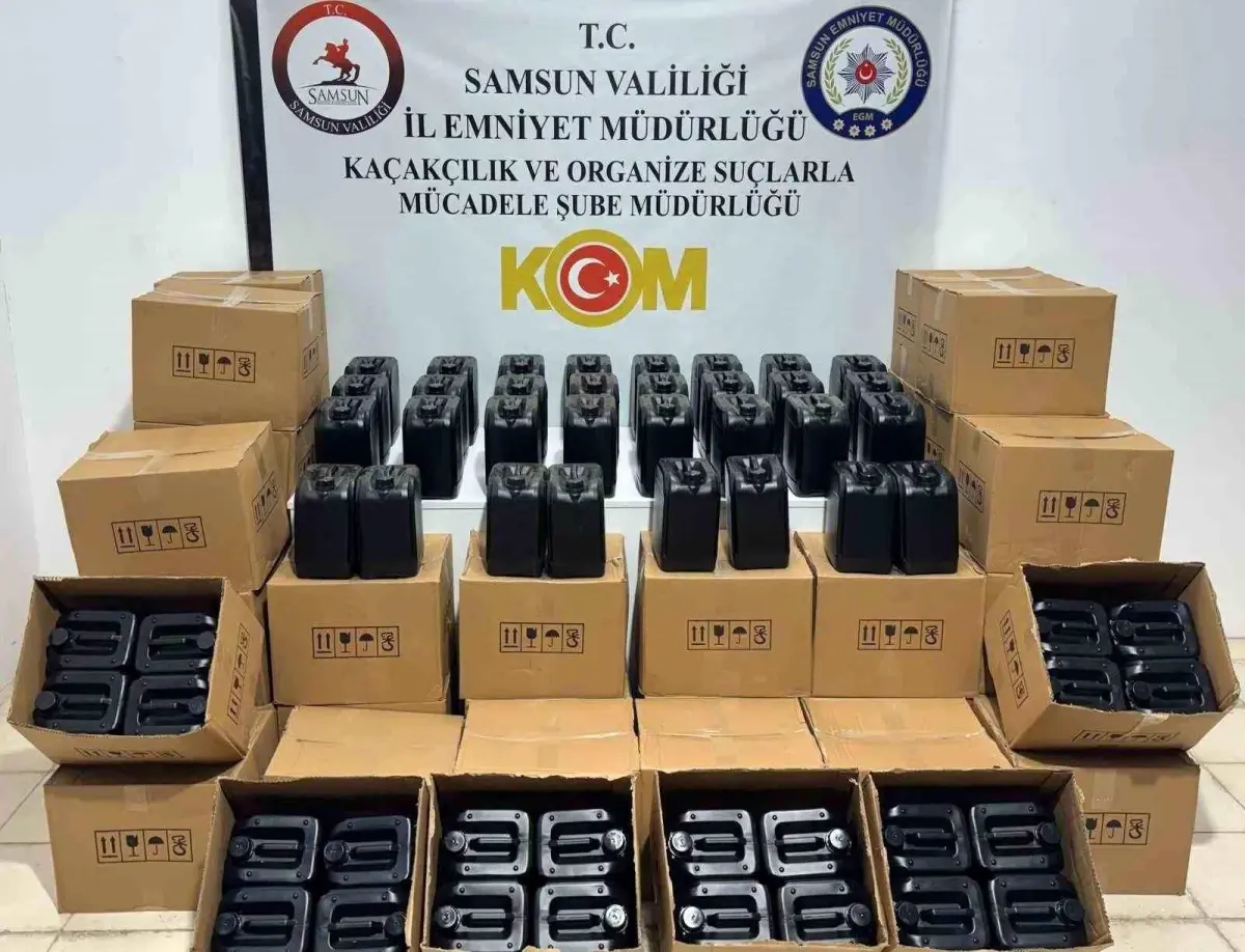Samsun\'da 1 Ton Etil Alkol Ele Geçirildi