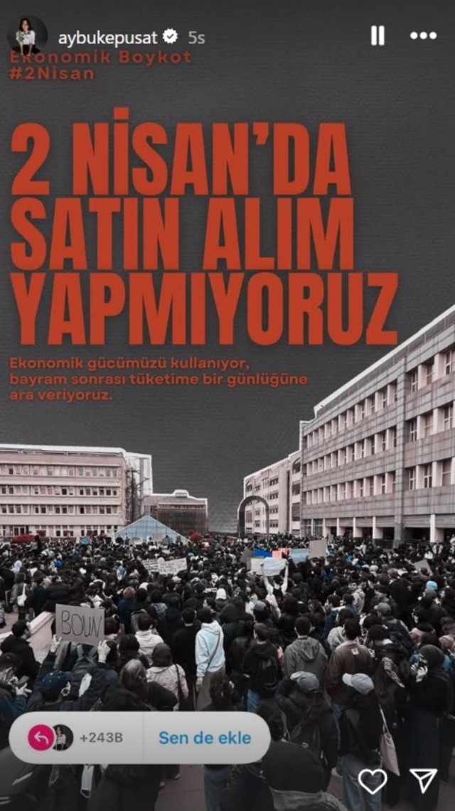 TRT dizisini başrolü önce boykot çağrısına destek verdi, sonra paylaşımını sildi