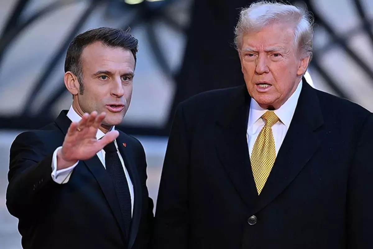 Macron\'dan Trump\'ın vergilerine tehdit gibi yanıt: Daha zayıf ve fakir hale geleceksiniz