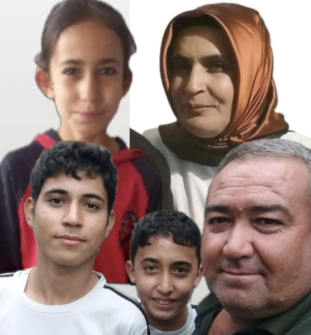 Trafik kazasında hayatını kaybeden aile yan yana toprağa verildi