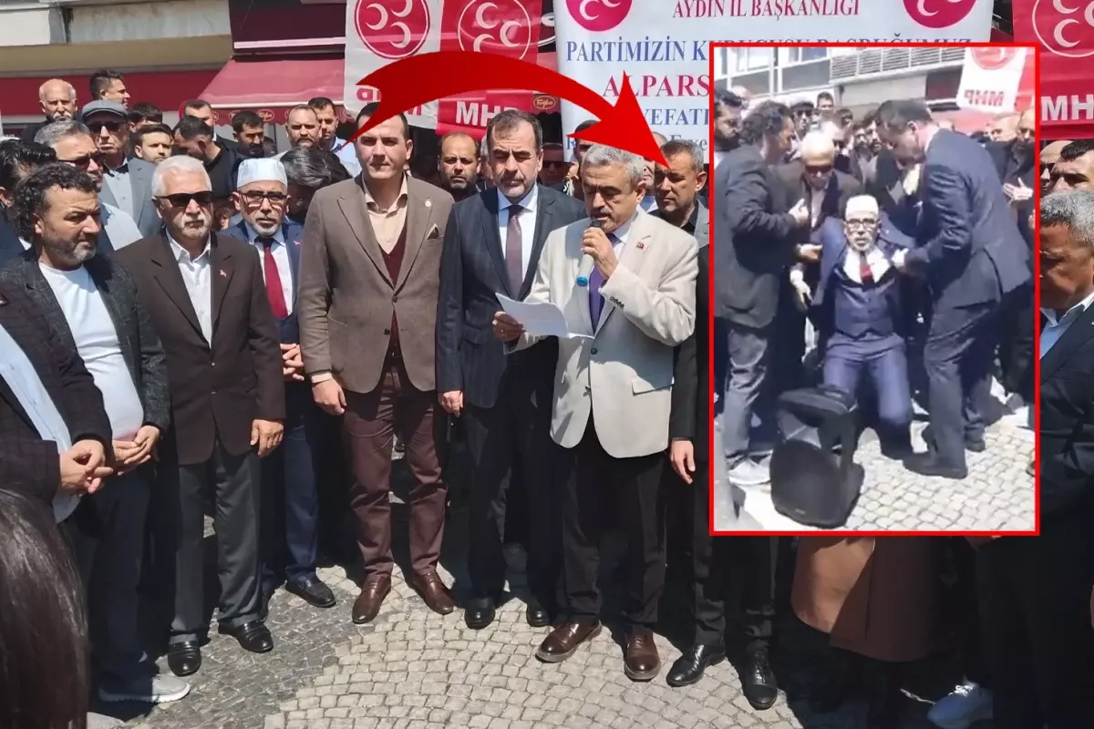 Alparslan Türkeş\'i anma programında imam dua ederken bayıldı