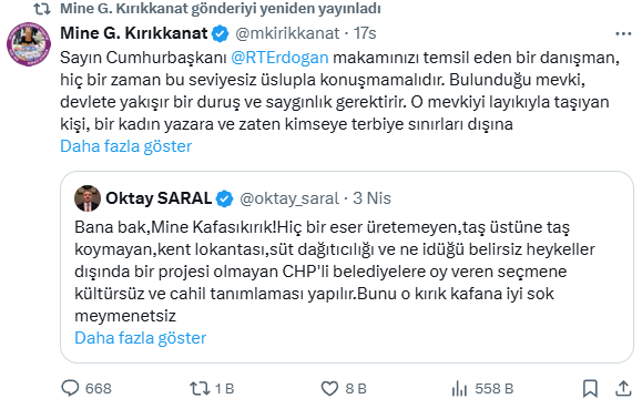 Cumhurbaşkanı Başdanışmanı Saral'dan tartışma yaratacak sözler