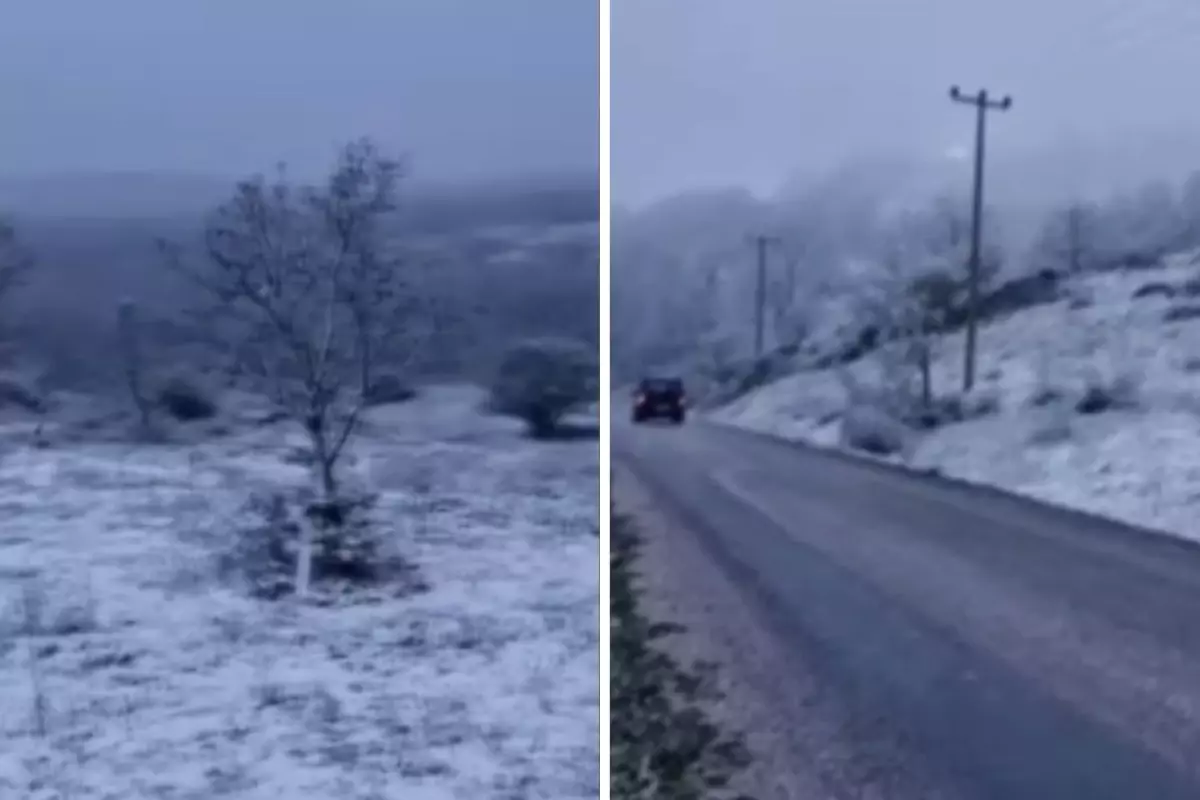 Edirne\'de nisan ayında kar sürprizi! Her yer beyaza büründü