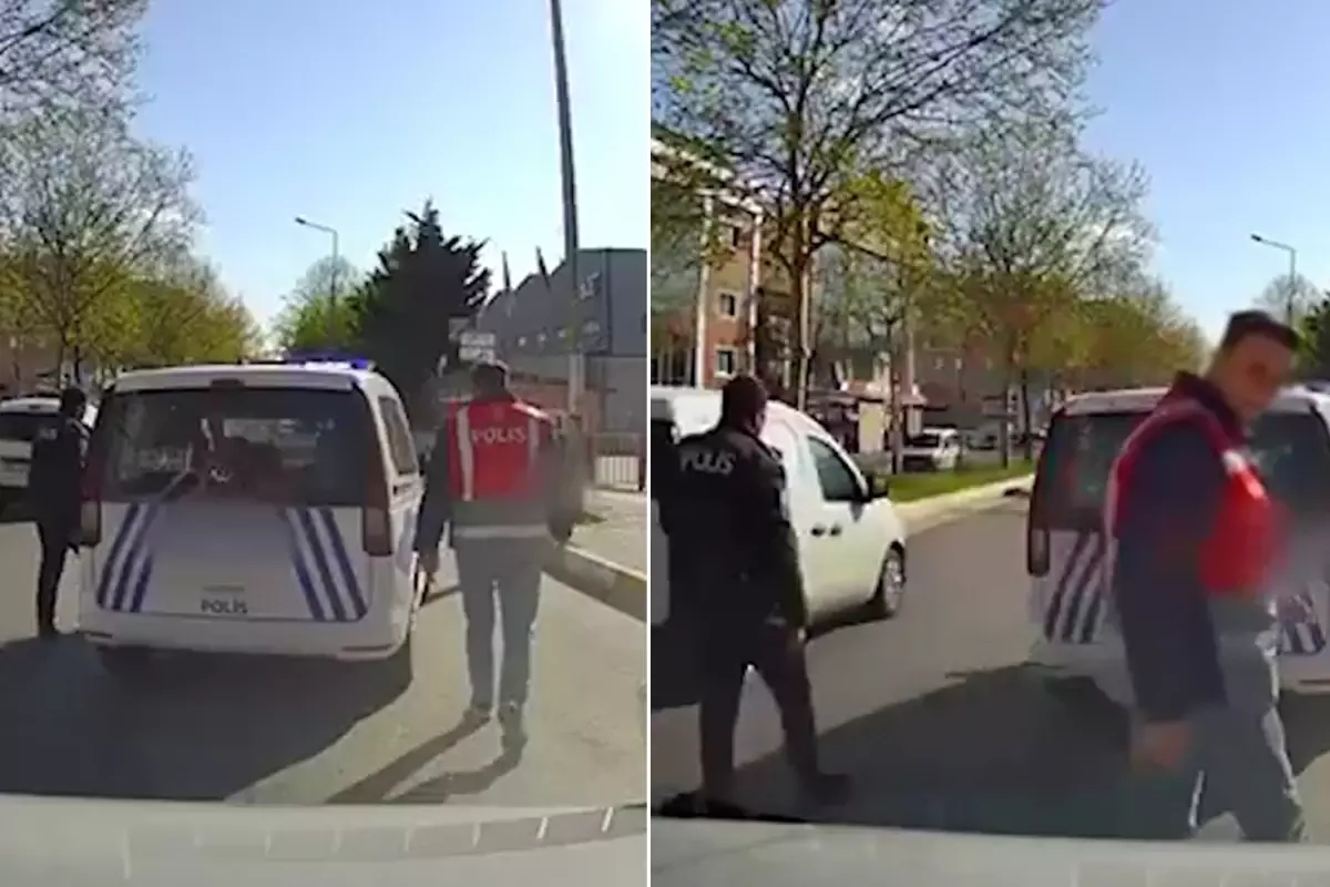 Polislerden kuryeye: Kafam bozuk zaten, senin kafana sıkarım