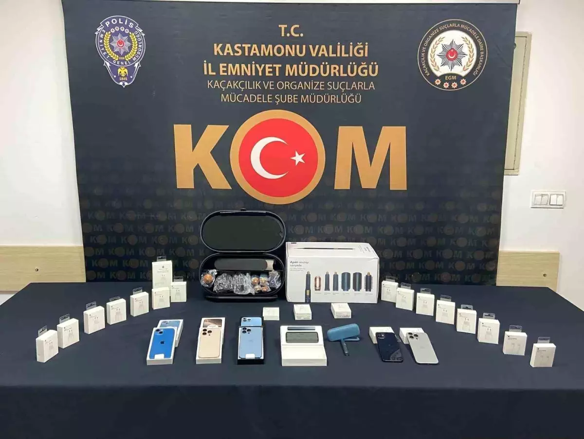Kastamonu\'da Kaçak Telefon ve Ekipman Ele Geçirildi