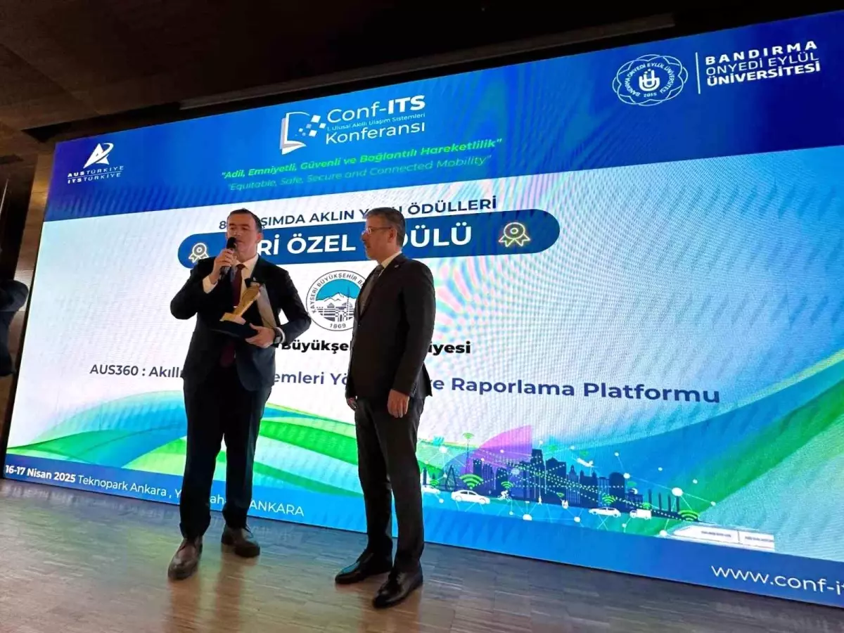 Kayseri Büyükşehir Belediyesi, Akıllı Ulaşım Projesiyle Jüri Özel Ödülünü Kazandı
