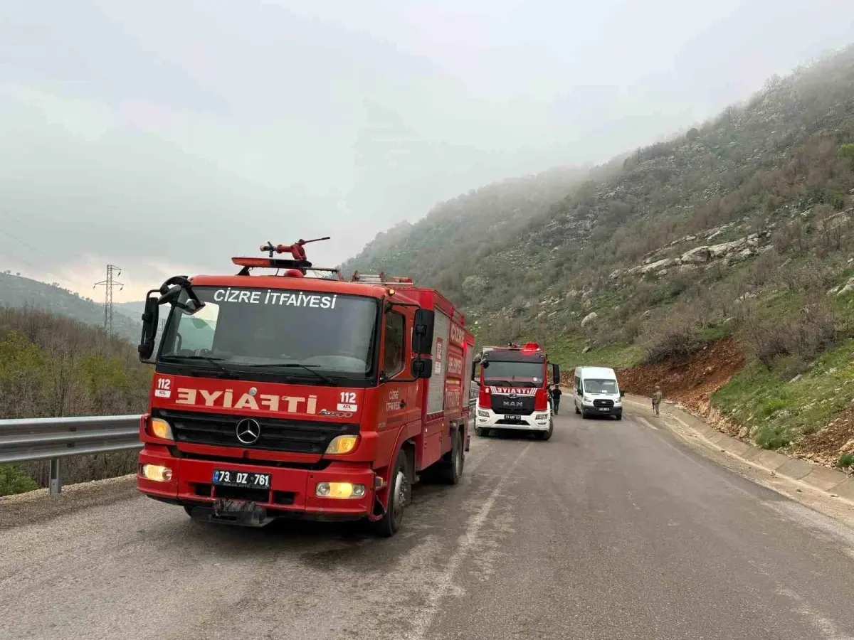 Şırnak\'ta Akaryakıt Tankeri Yangını