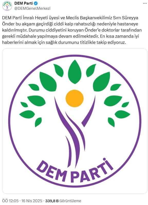 Sırrı Süreyya Önder ameliyata alındı