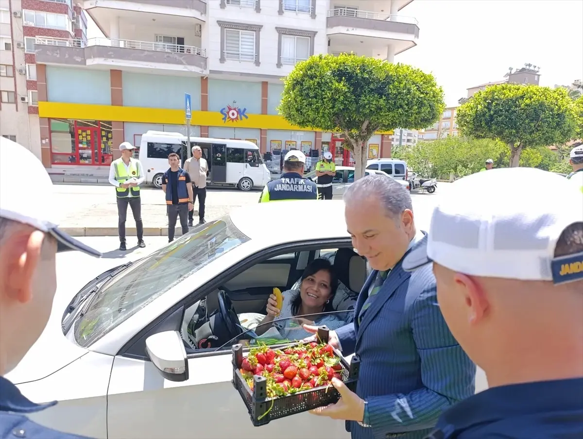 Anamur\'da Sürücülere Meyve İkramı