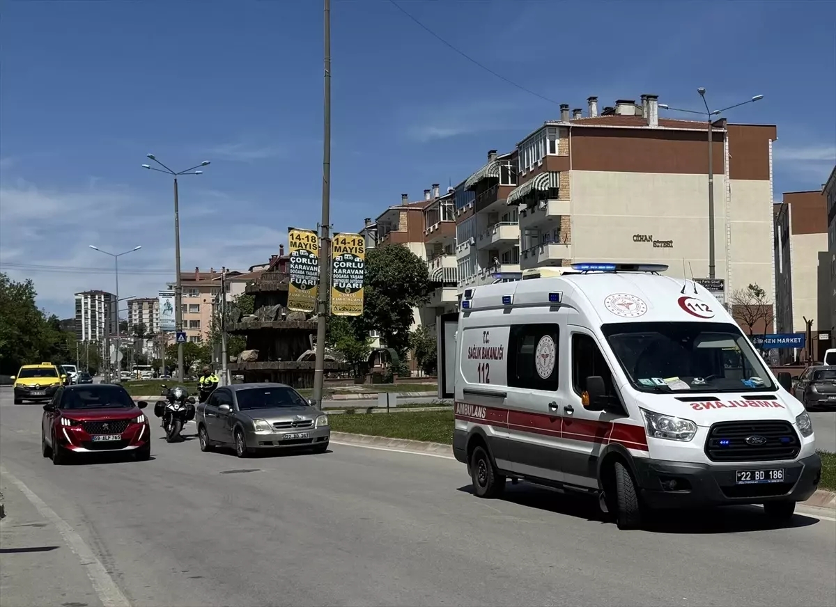 Edirne\'de Yaya Kazası Güvenlik Kamerasında