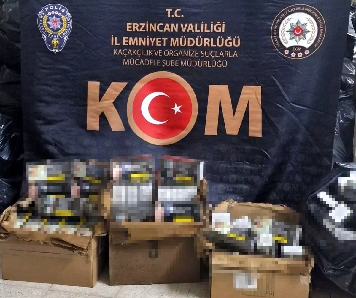 Erzincan\'da 5.1 Milyon Kaçak Makaron Ele Geçirildi