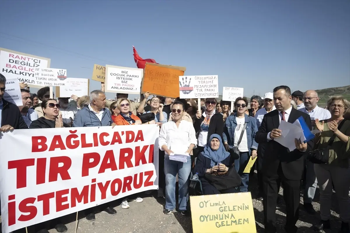 Bağlıca\'da Tır Parkına Protesto
