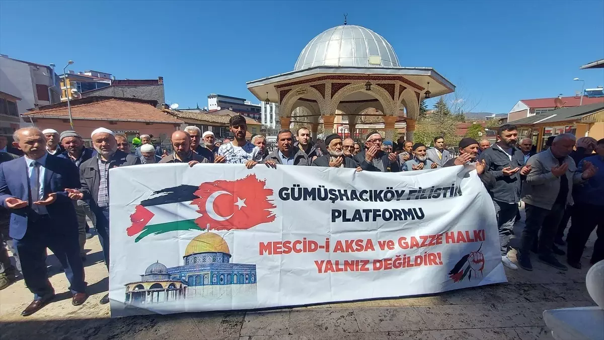 Gümüşhacıköy\'de Filistinliler için gıyabi cenaze