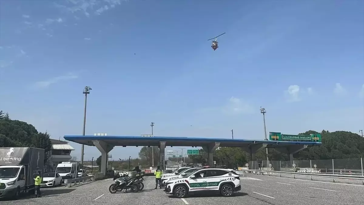 Kırklareli\'de Hava Araçlı Trafik Denetimi