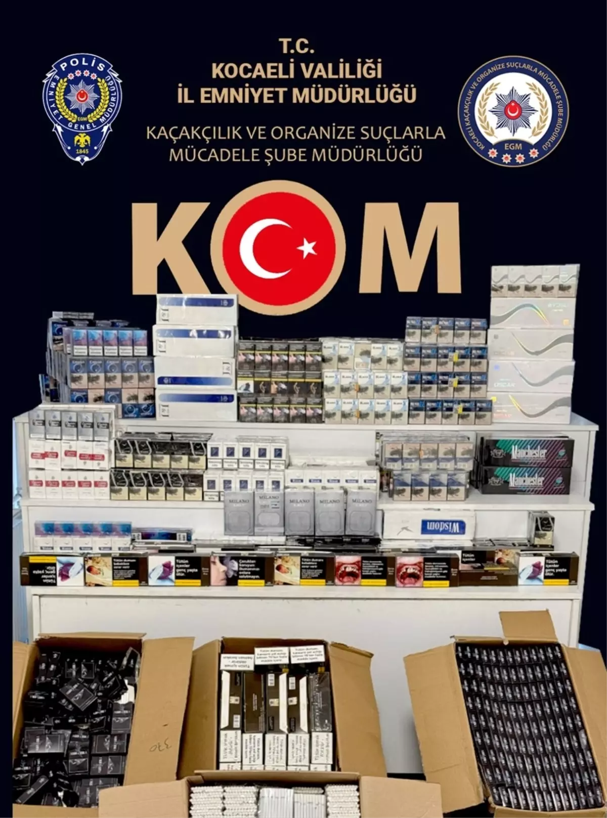 İzmit\'te Kaçak Sigara Operasyonu
