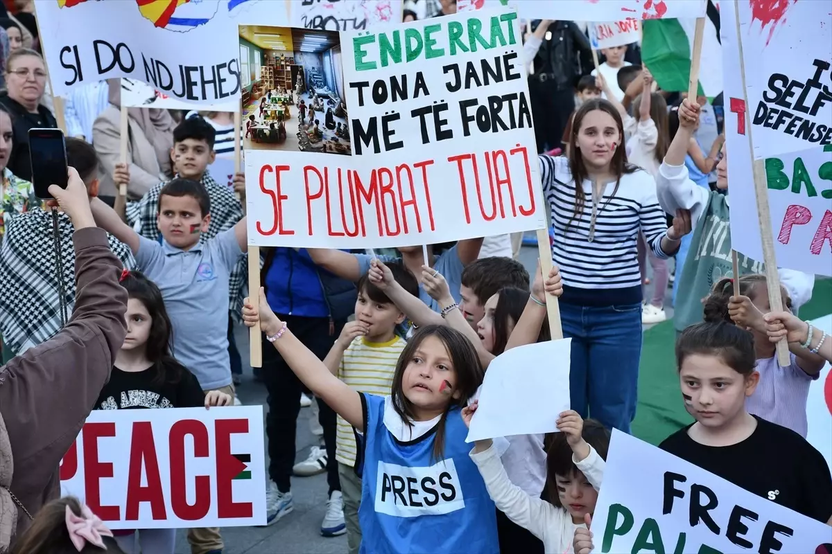 Kalkandelen\'de Gazze\'ye Destek Gösterisi