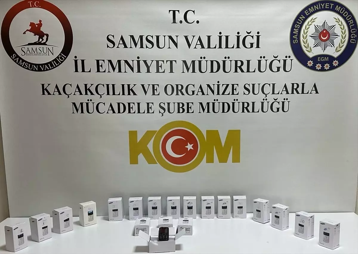 Samsun\'da Kaçak Cep Telefonu Operasyonu