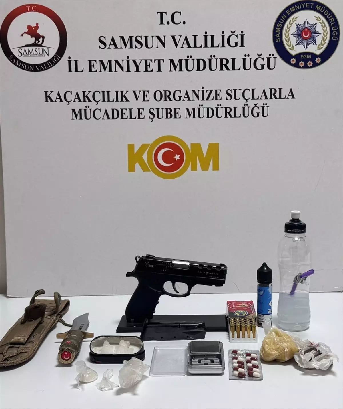 Samsun\'da Silah ve Uyuşturucu Operasyonu