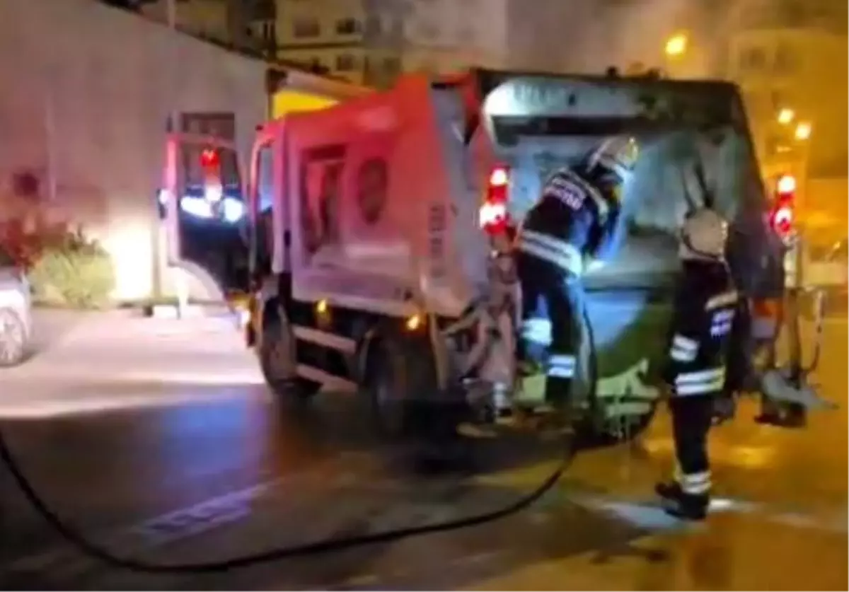 Eskişehir\'de Çöp Kamyonunda Yangın