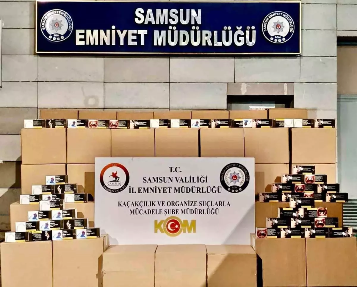 Samsun\'da 1.9 Milyon Kaçak Makaron Ele Geçirildi