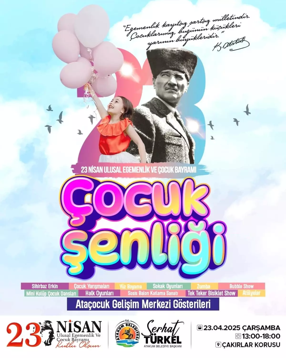 Atakum Belediyesi, 23 Nisan\'ı Coşkuyla Kutlayacak