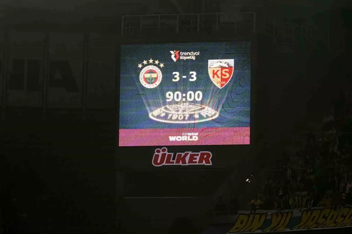 Fenerbahçe Puan Kaybı Yaşadı