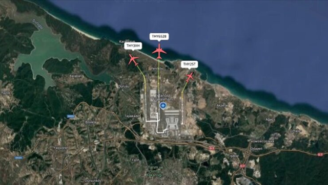 İstanbul Havalimanı'na üç uçak aynı anda iniş yaptı