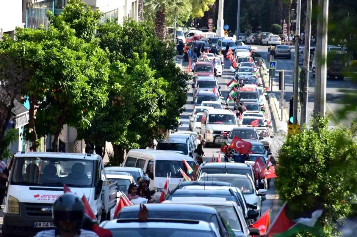 Aydın\'da Filistin İçin Büyük Konvoy
