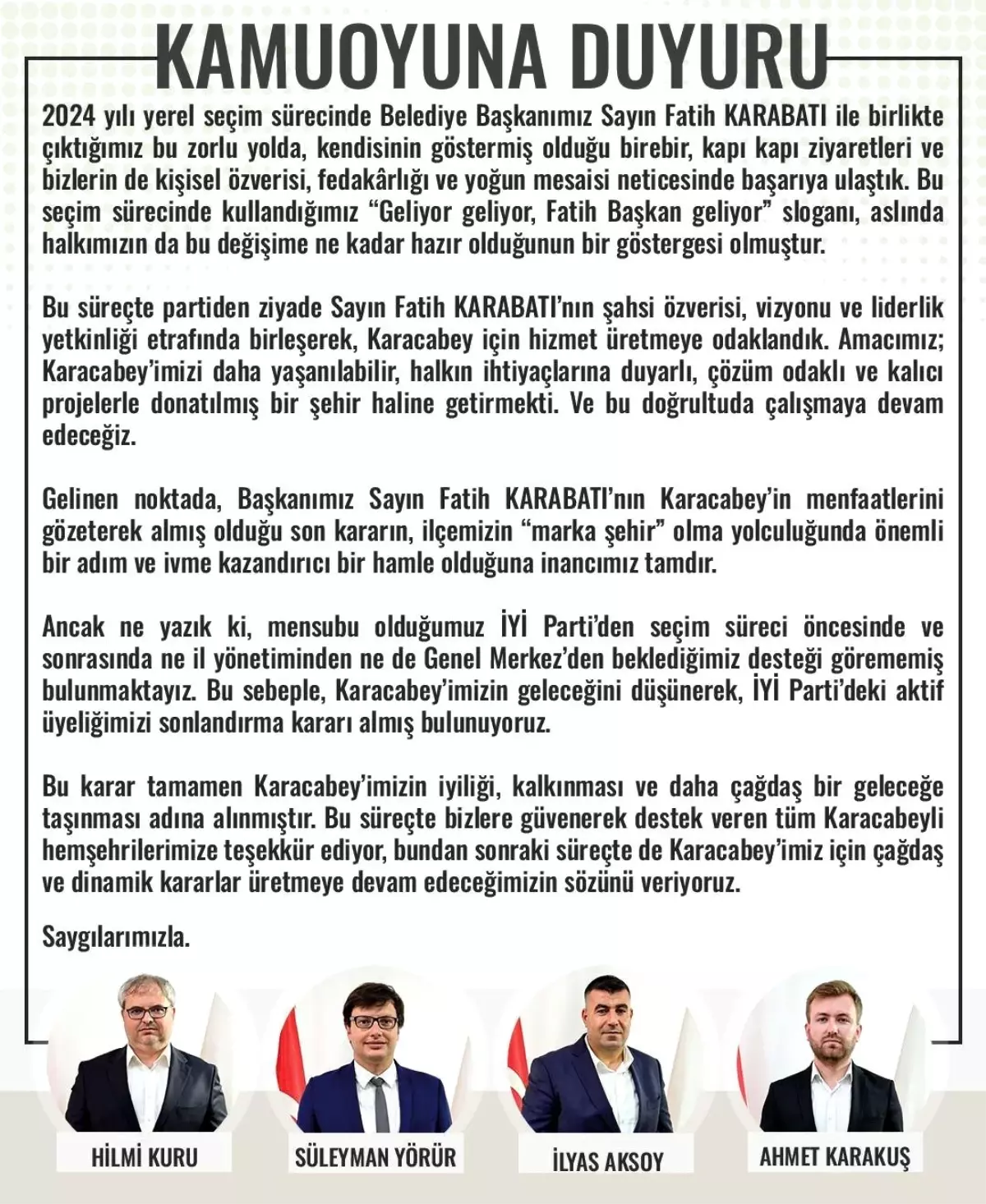 İYİ Partili Meclis Üyeleri Bağımsız İstifa Etti