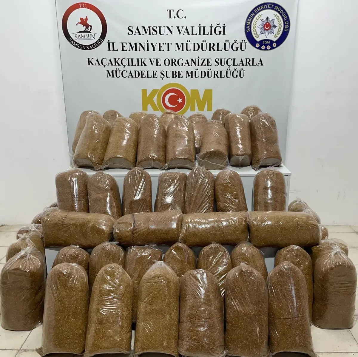 240 Kilo Kaçak Tütün Ele Geçirildi