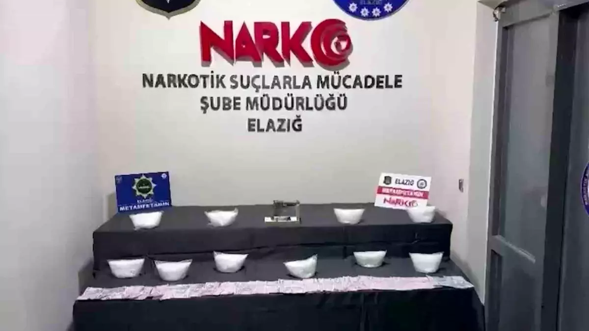 Elazığ\'da Uyuşturucu Operasyonu: 5 Kilo Metamfetamin Ele Geçirildi