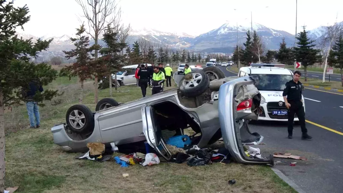 Erzurum\'da Trafik Kazası: 2 Yaralı
