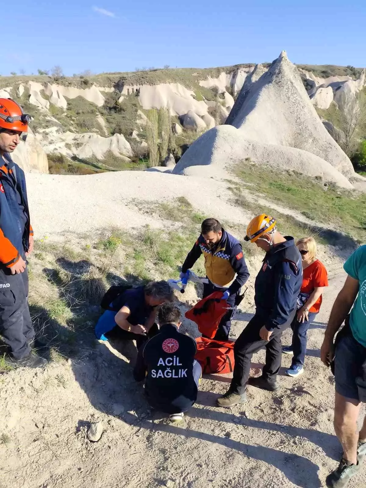 Kapadokya\'da Yaralanan Turist Kurtarıldı