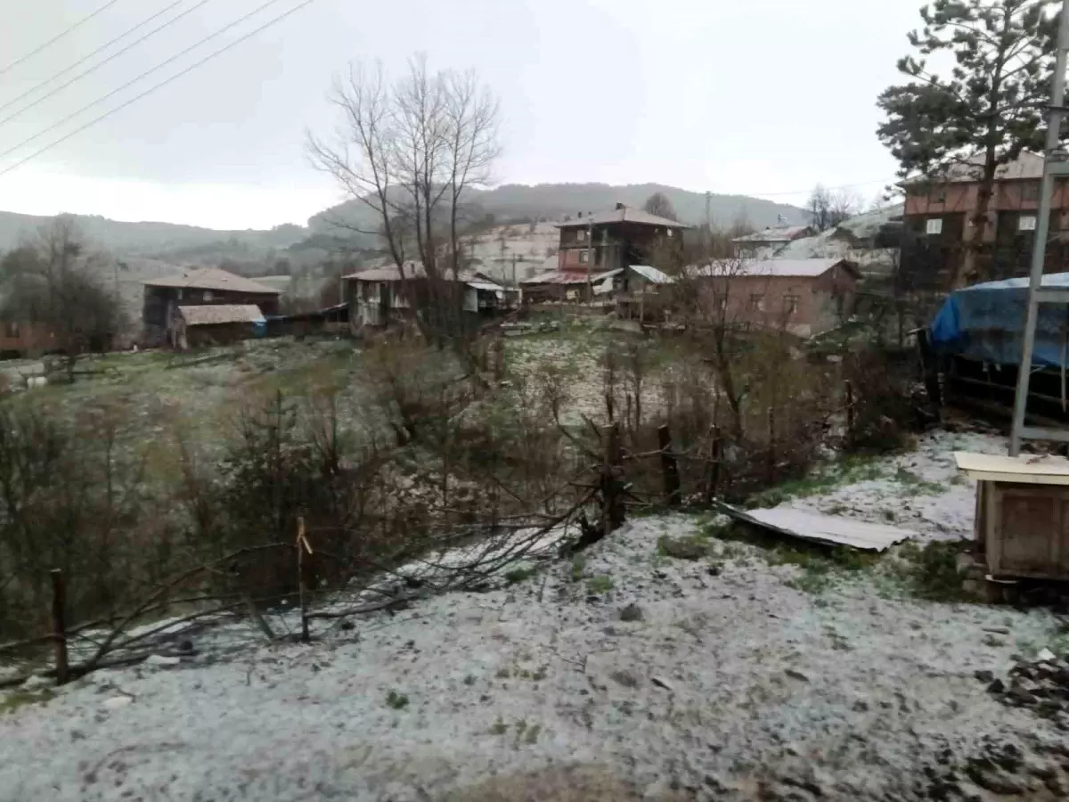 İhsangazi\'de Ceviz Büyüklüğünde Dolu Yağdı