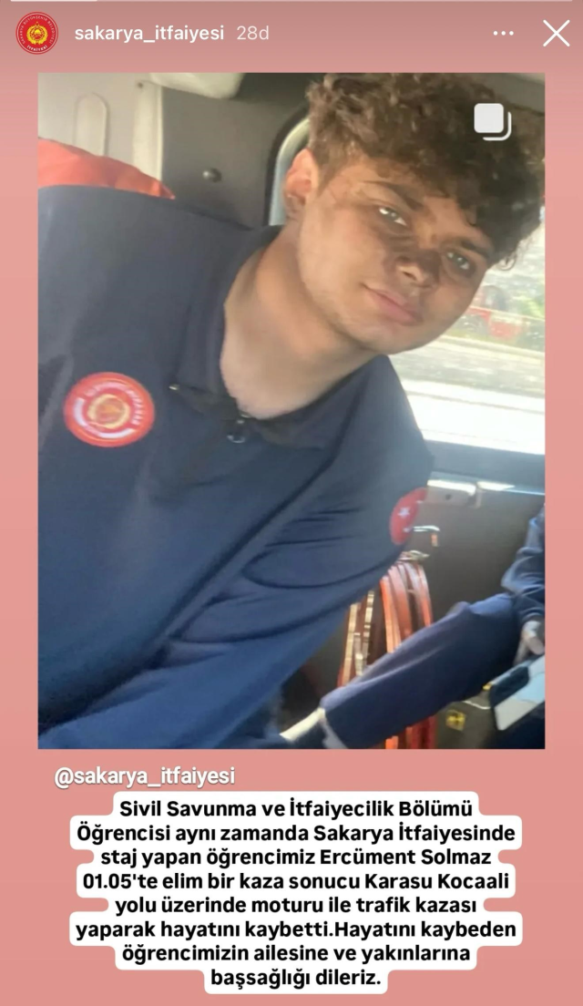 Stajyer itfaiyeci sevgilisini ziyarete giderken hayatını kaybetti