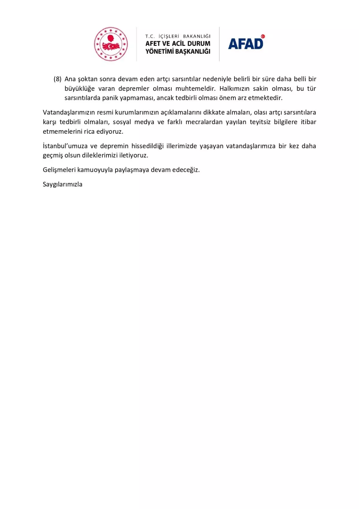 Silivri\'de 6.2 Büyüklüğünde Deprem