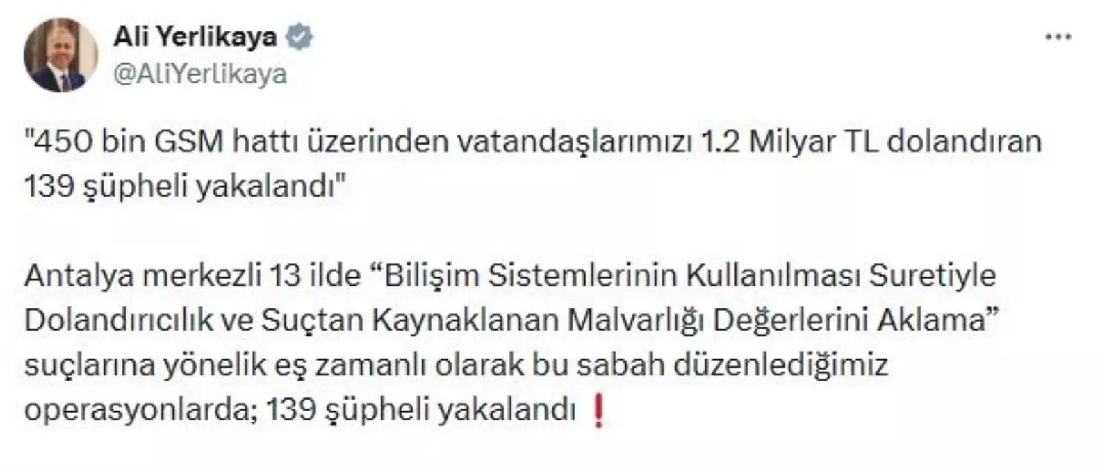 13 İlde Dolandırıcılık Operasyonu: 139 Gözaltı